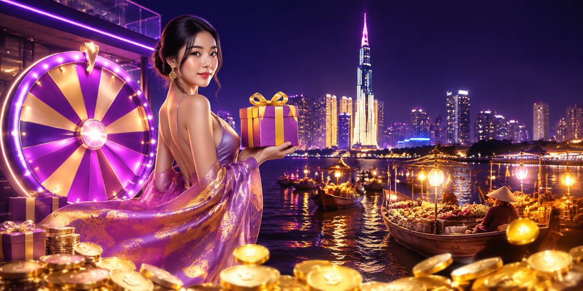 Bàn roulette với ánh đèn neon tại Hồ Chí Minh